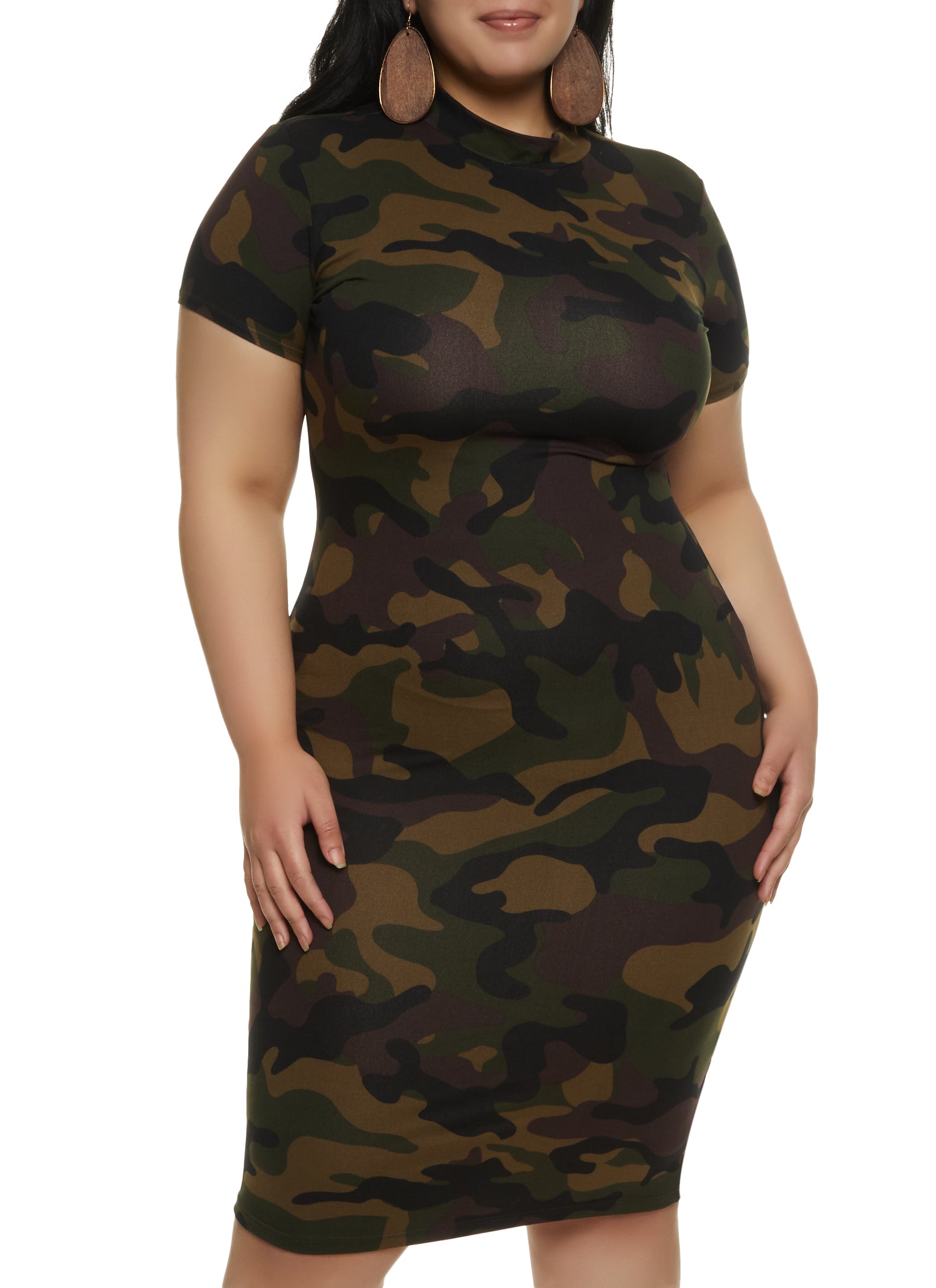 camouflage dresses plus size